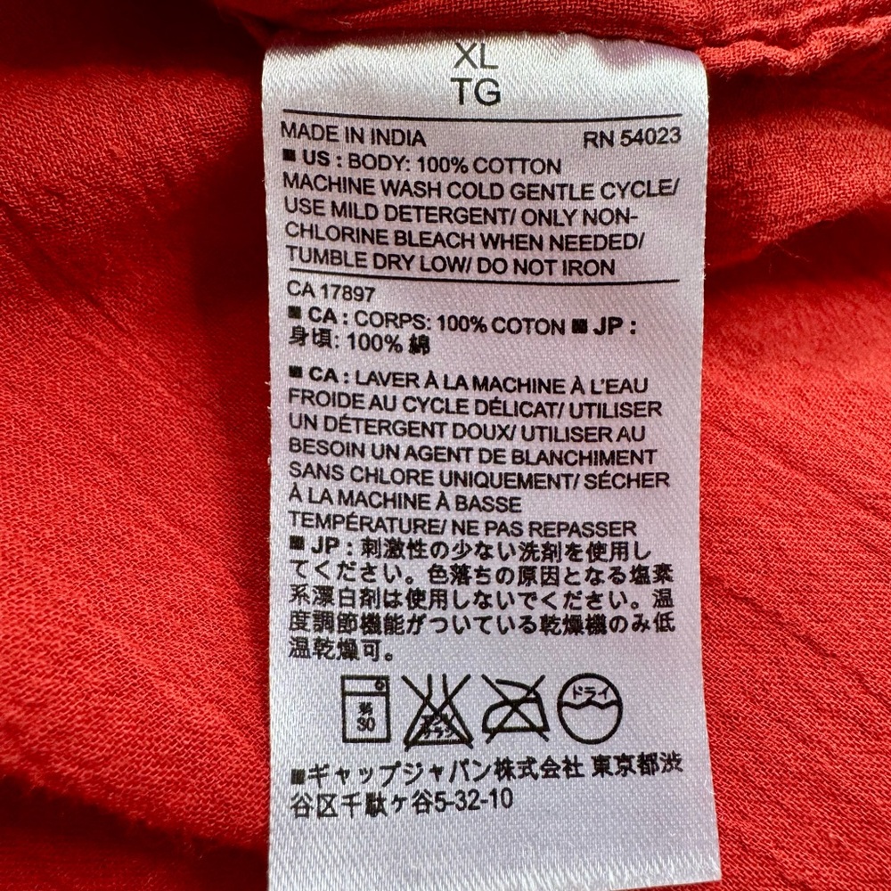 Banana Republic Solid Voile Button Front Boyfrien… - image 8